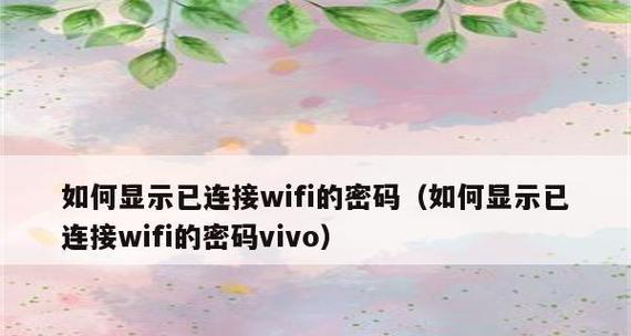 如何查看电脑连接的WiFi密码（简单步骤教你轻松获取WiFi密码）